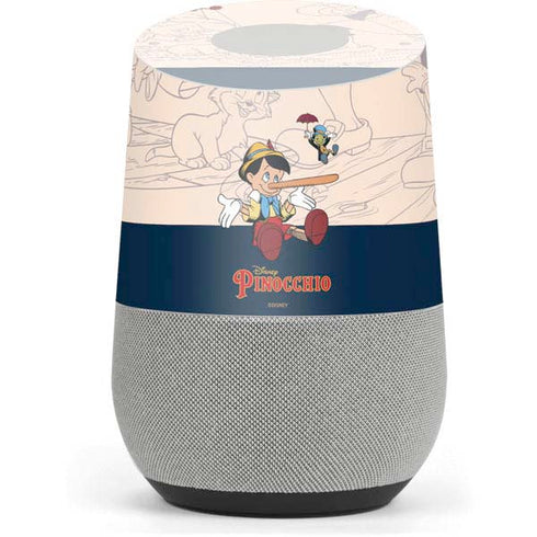 Disney Pinocchio and Jiminy Cricket Google Home Skin